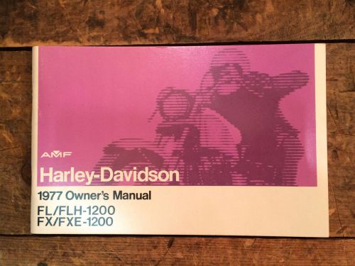 1977 harley fl flh fx fxe 1200 owner's manual nos vintage literature amf