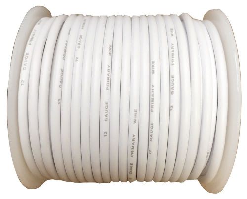 12 gauge white 100 ft primary wire stranded