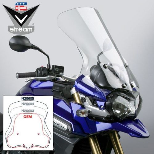 Triumph 1200 tiger explorer/xc 2012-15 vstream windscreen windshield n20605 nib