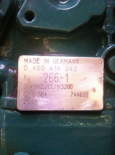 Perkins prima volvo penta bosch injection pump