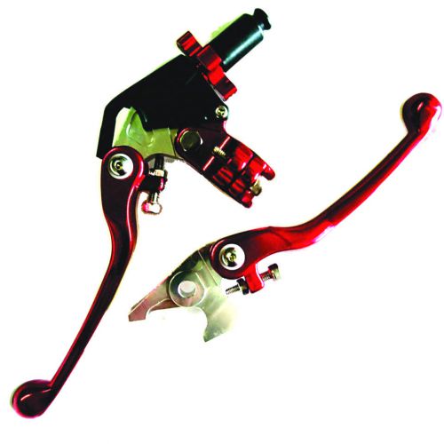 Yamaha atv lever set clutch brake red yfz450 2007-12 raptor yfm700 2007-12