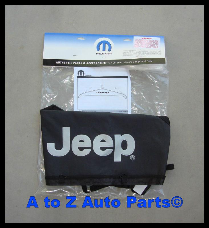 New 2007-2013 jeep wrangler black t style vinyl hood cover, oem mopar