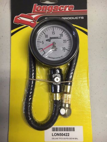 Longacre deluxe tire gauge 0-30 psi gid w/ ball chuck