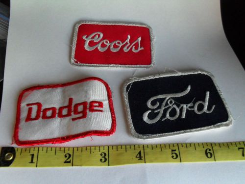 Dodge mopar-ford-coors patch vintage used look !!! lot