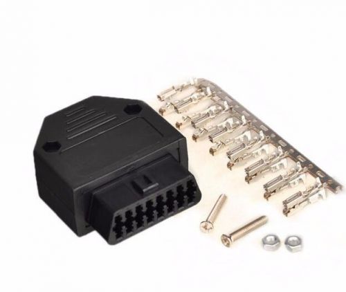 Universal 16 pin obd2 obdii obd female diagnostic tool connector plug
