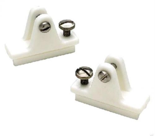 Seachoice pair (2) white side mount deck hinges w/ slide lock bimini top 76281