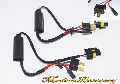 Car auto h4 hid relay harness hi/low beam xenon bulbs conversion kit new a