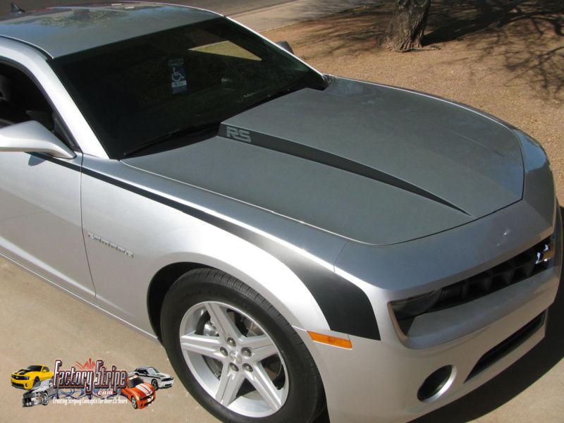 Chevey camaro rs hood spears & hockey stripe kit graphics factorystripe 2010-13 