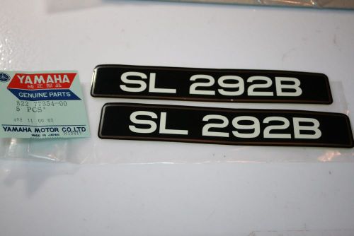 2 nos yamaha snowmobile emblem #4 tunnel 1971 sl292 decals 822-77354