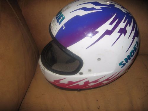 Shoei helmet white multi color snowmobile helmet m90 snell rf-200