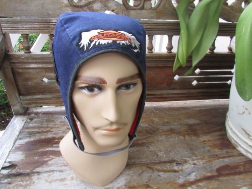 Vintage cloth race ride helmet harley davidson large 7 3/8-7 5/8 adustable strap
