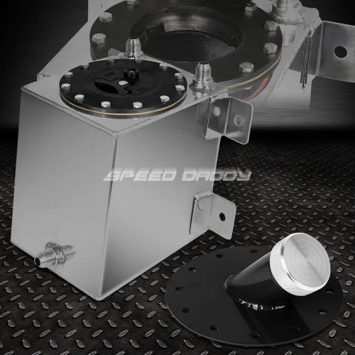 1 gallon/3.75 liter polished aluminum fuel cell gas tank+1.5" 45° fast fill neck