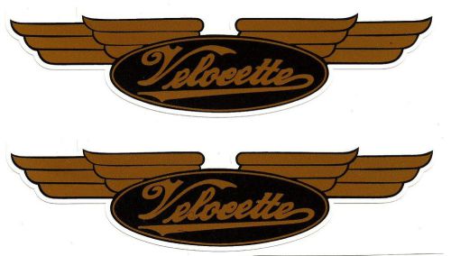 2 x velocette motorcycles vinyl decal sticker fuel tank cafe racer indian ariel