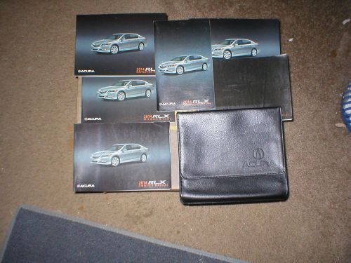 2014 acura rlx owners manual set with cover case and navigation manual