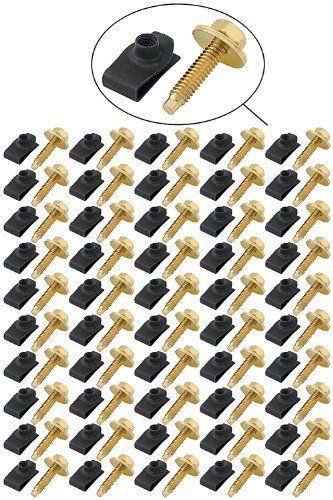 Allstar performance (all18559-50) body bolt kit with clips, gold, pack of 50