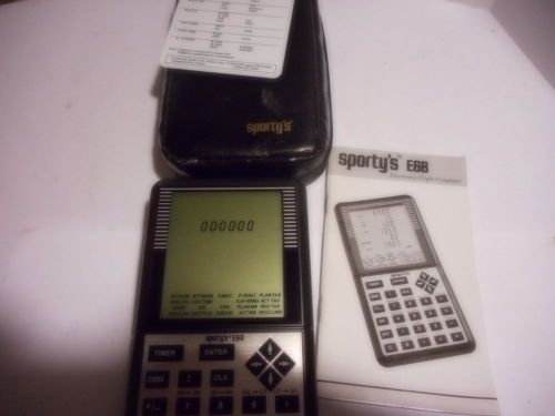 Sporty's e6b electronic flight computer with case &amp; manual