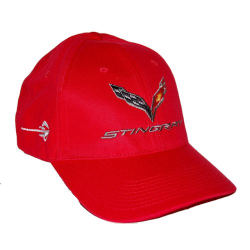 Chevrolet corvette c7 stingray red hat cap - shipped in a box  - 2014 2015 2016