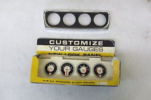 Vintage 4 gauges pod bracket 2&#034; under dash mount custom gasser rat hot rod scta
