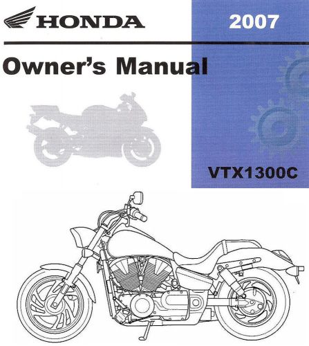 2007 honda vtx1300c motorcycle owners manual -vtx 1300 c-honda-vtx1300
