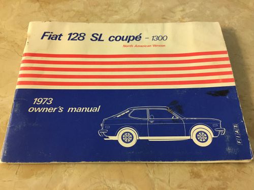 1973 fiat 128 sl coupe 1300  owners manual rare electrical wiring diagram