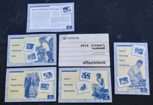 2000 toyota 4runner factory original owners owner&#039;s user manual book