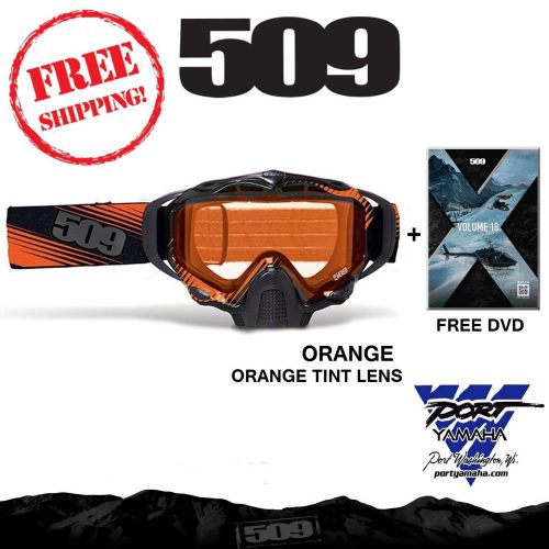 509 sinister x5 orange snowmobile goggle with orange tint lens + free vol 10 dvd