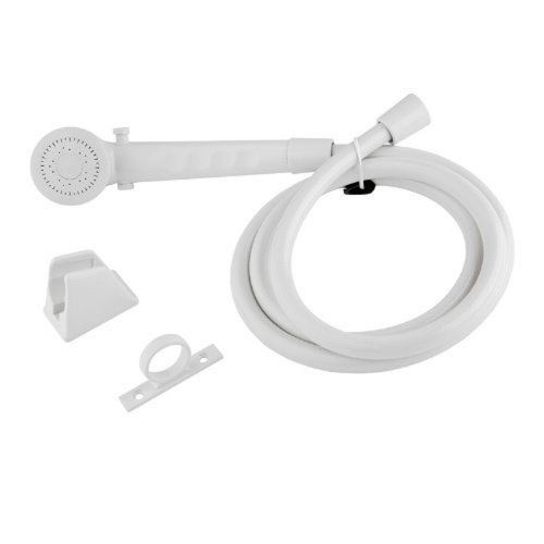 Rv shower head &amp; hose white sa130-wt
