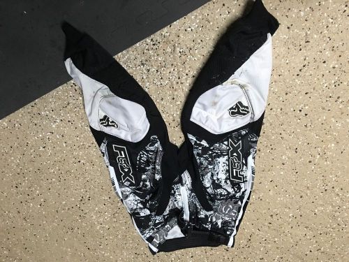 Fox youth pant motorcross thor black white size 6   22