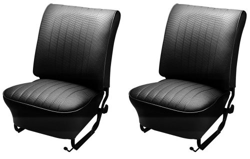65-67 vw bug sdn original seat upholstery front+rear, basketweave (choose color)