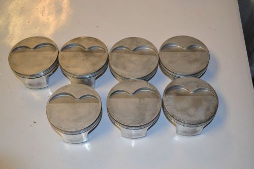 7 je forged 4.145" bore flattop gas ported pistons sb chevy 1.530" ch -927" nh1