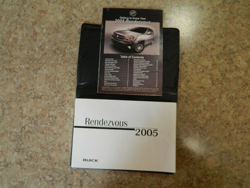 2005 buick rendezvous owners manual with supplement and holder