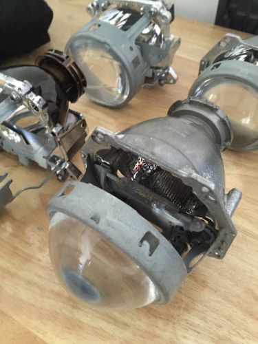 Oem bmw retrofit xenon projector shroud lens hid headlight lamp bi beam kit set