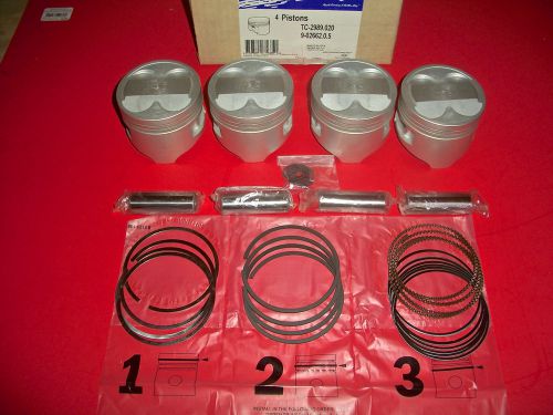 Tc2989 .020 dome top pistons with rings 89-92 1.6l toyota corolla geo prizm 4age