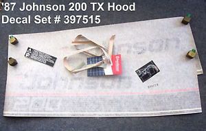 Decal set - johnson '87 200tx (nos) #397515