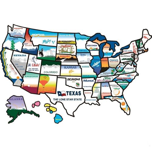 Cci permanent state usa map sticker us rv camper trailer motorhome license plate