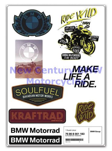 Bmw genuine motorcycle motorrad roadster sticker set multicolor one sheet