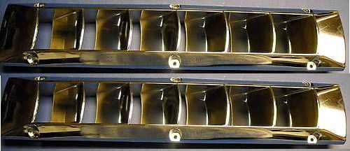 Chrome boat vent louver sea ray bayliner four winns baja glasstron and more pair
