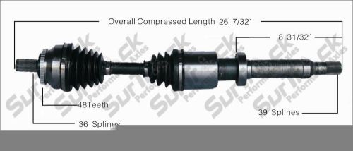 Surtrack vo8039 right new cv complete assembly