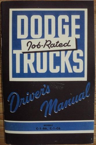 1954 dodge truck owners manual c1 b6  c6 pickup