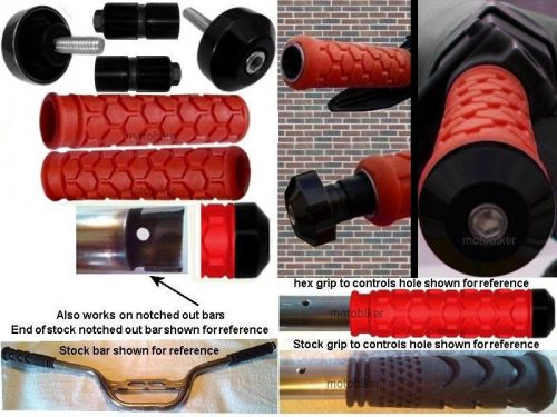 Seadoo watercraft rxp rxt xp spx 3d wake red grips black ends for notched bar