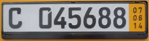 German yellow band license tag + frame volkswagen bmw saab mercedes benz audi s4