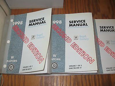 1998 buick century regal shop service manual set of 3
