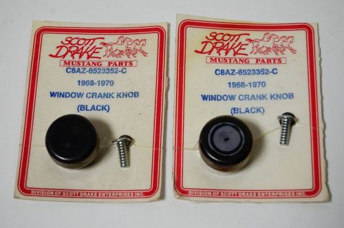 2 vintage scott drake 1968 1969 1970 ford mustang window crank knob knobs