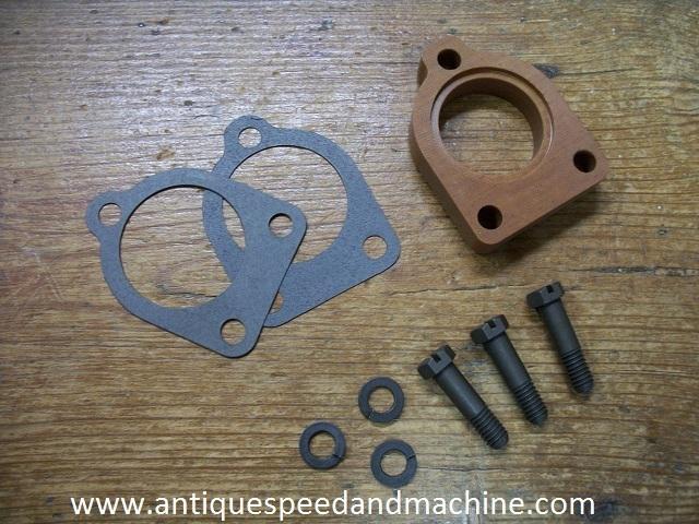 Harley indian linkert spacer insulator knucklehead flathead 45 scout chief wl ul