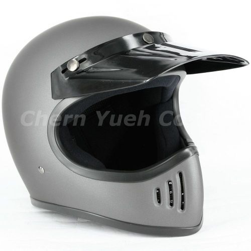 Moto 3 star style blaster off-road racing helmet mat gun metal dot large bobber