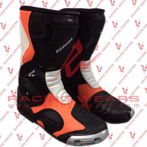 Repsol motorbike racing leathers boots available in all sizes