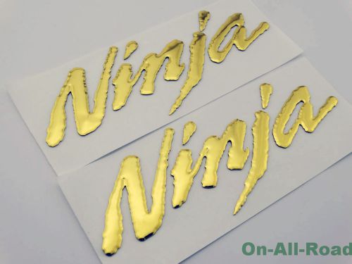Gold ninja emblem 3d raised sticker decal for kawasaki zx-6r 10r 14r z1000 250