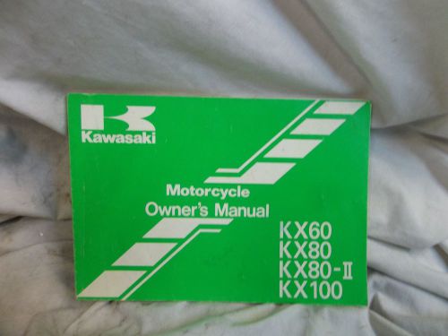 1994 kawasaki kx 100 60 80 small &amp; big wheel oem owners manual *b54a