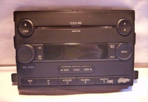 04-07 ford focus f250 f350 radio 6 disc cd mp3 face plate 4s4t-18c815-bg cy6740