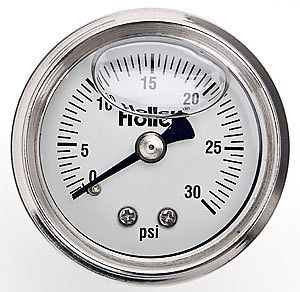 Holley 26-506 fuel pressure gauge 2 diameter 0-160 psi liquid filled